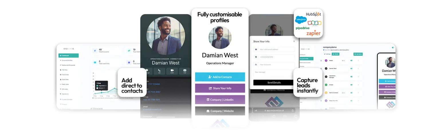 digital business card images-evrycard digital business card